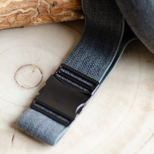 Männergürtel Grau Fischgrätmuster